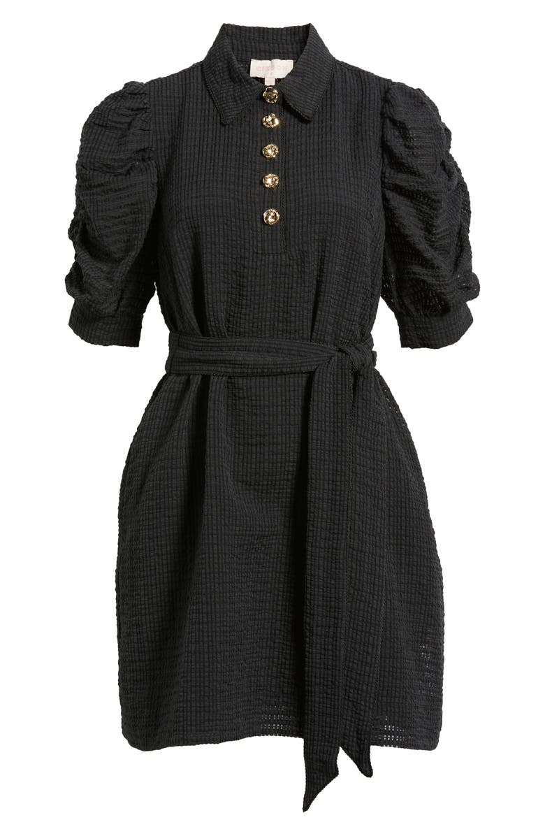 CIEBON Scarlette Puff Sleeve Minidress, Alternate, color, Black