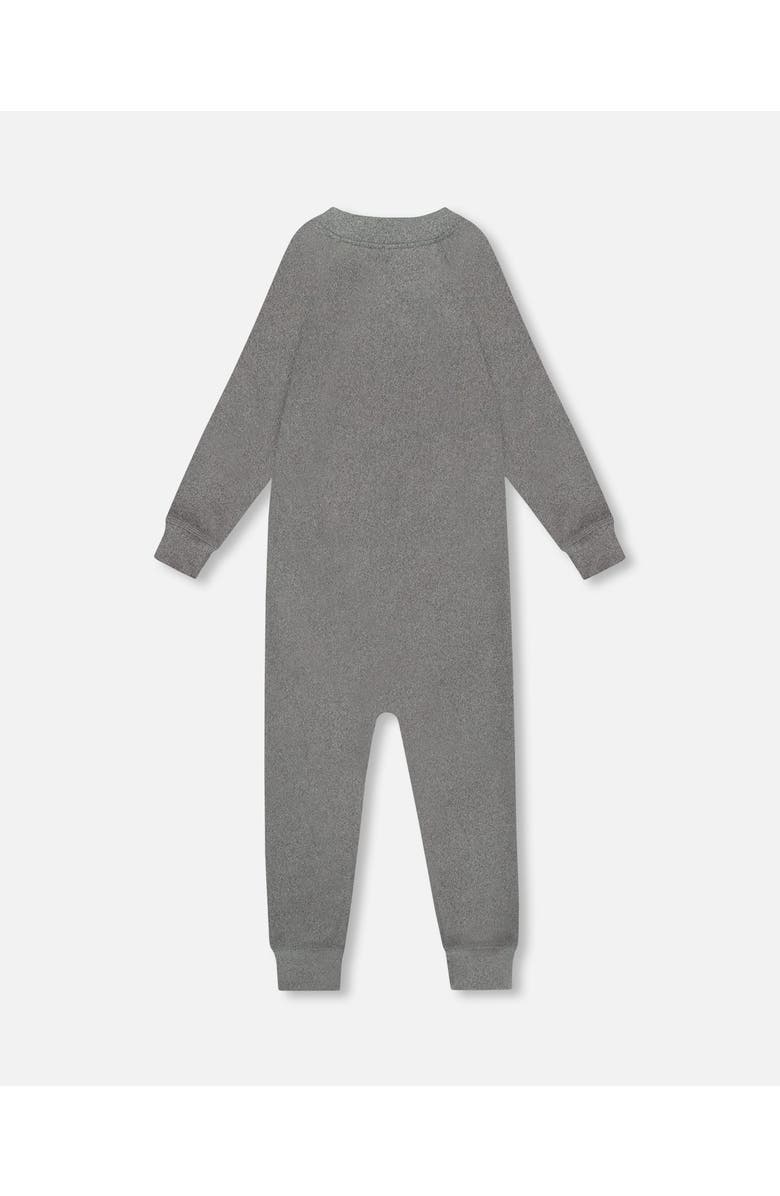 Deux par Deux Kids Gender Inclusive One-Piece Thermal Underwear, Alternate, color, Dark Heather Gray