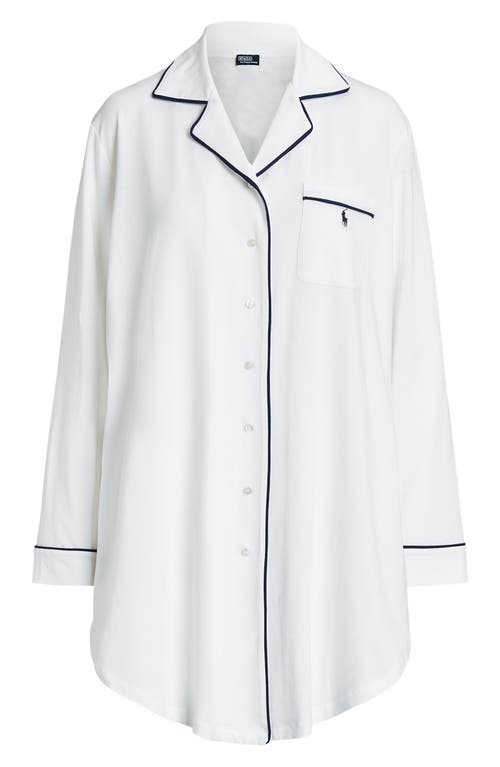 Polo Ralph Lauren Cotton Blend Sleepshirt In White