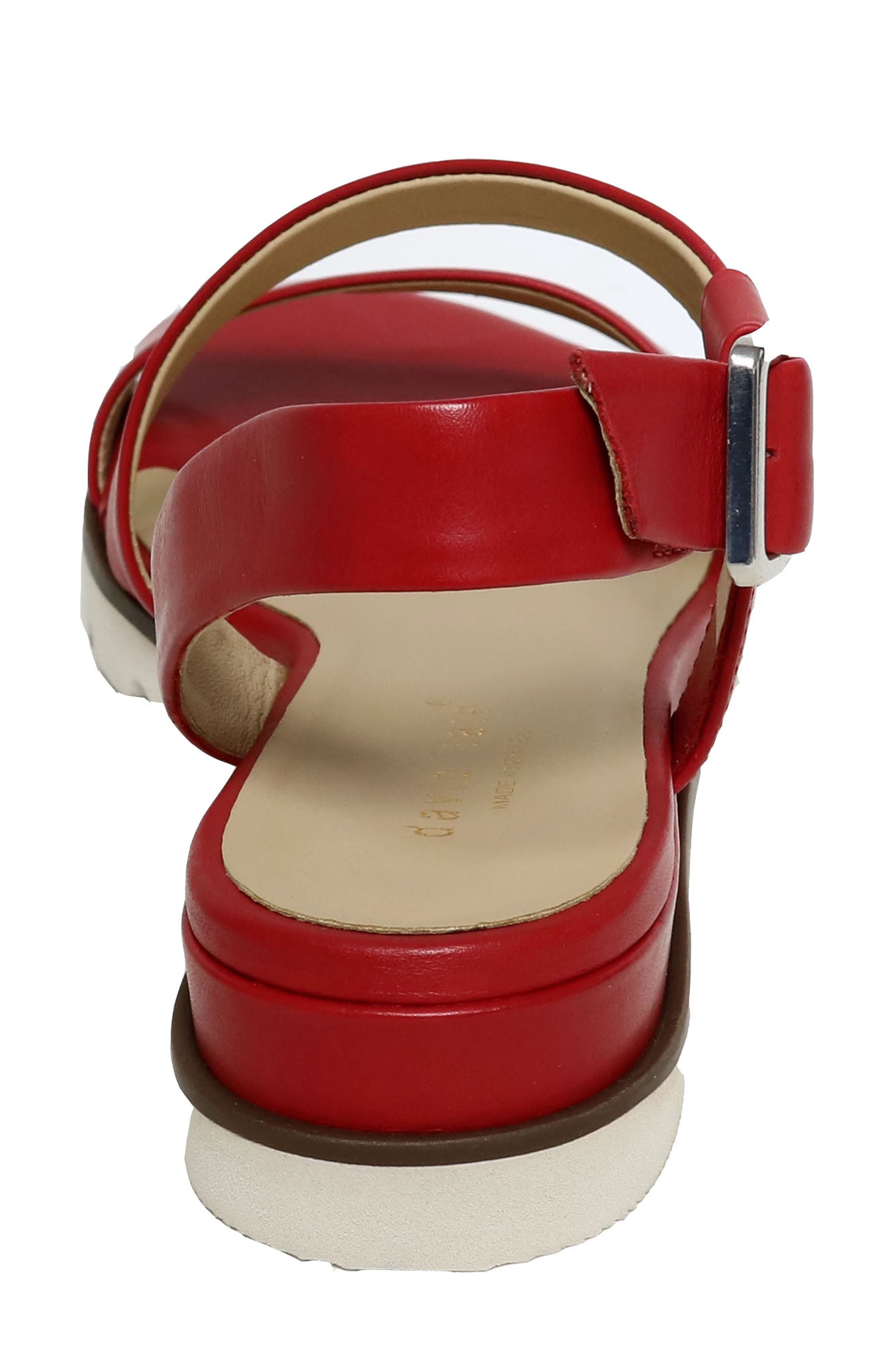 Ingrid Wedge Sandal, Alternate, color, RED