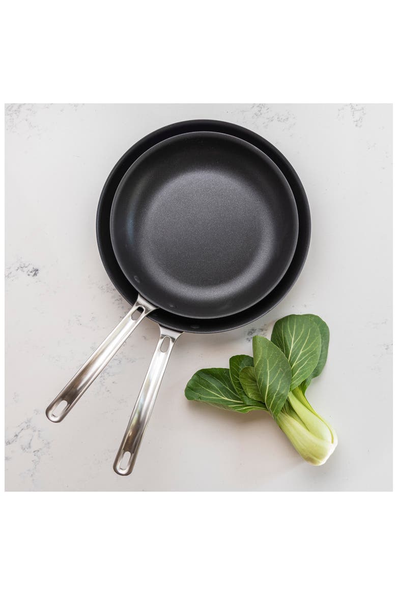 10-Inch & 12-Inch Hard Anodized Nonstick Frying Pan Set, Alternate, color, DARK GREY