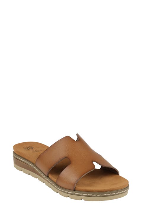 Nellie Cutout Wedge Slide Sandal (Women)