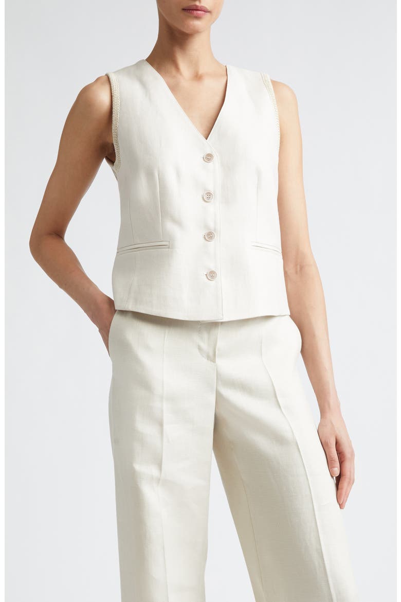 Calibri Hybrid Flax Vest, Main, color, BEIGE