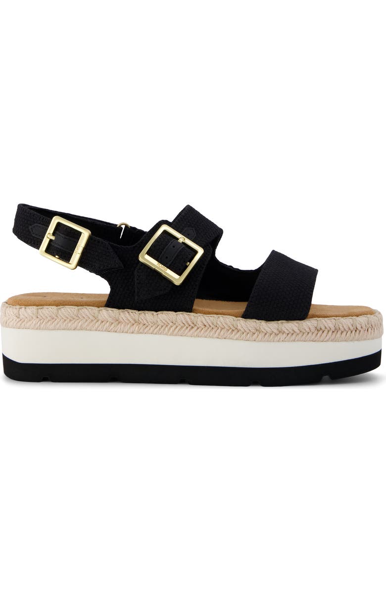 TOMS Giana Flatform Sandal, Alternate, color, Black