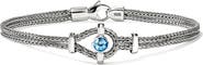John Hardy Icon Bracelet, Sterling Silver, Swiss Blue Topaz, 3.6mm