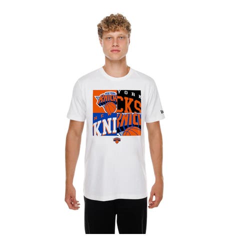 Men's New Era  White New York Knicks Block Logo T-Shirt