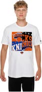 New Era Men's New Era White New York Knicks Block Logo T-Shirt