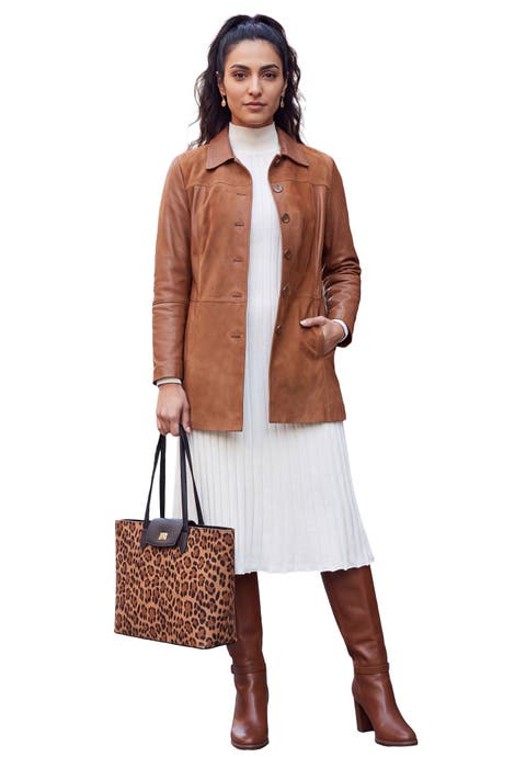 Leather And Suede Relaxed Jacket