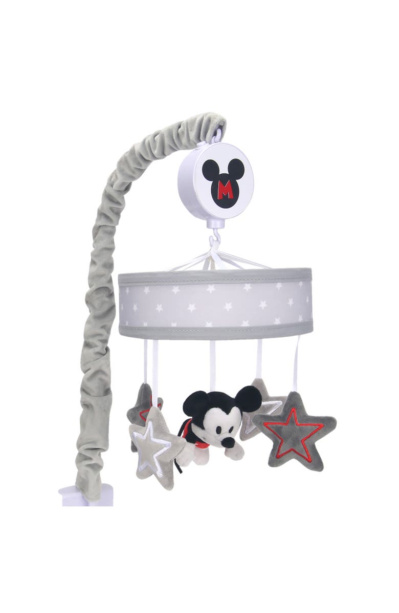 Lambs & Ivy Disney Baby Magical Mickey Mouse Musical Baby Crib Mobile, Main, color, Gray