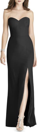 After Six Strapless Crepe Trumpet Gown | Nordstrom
