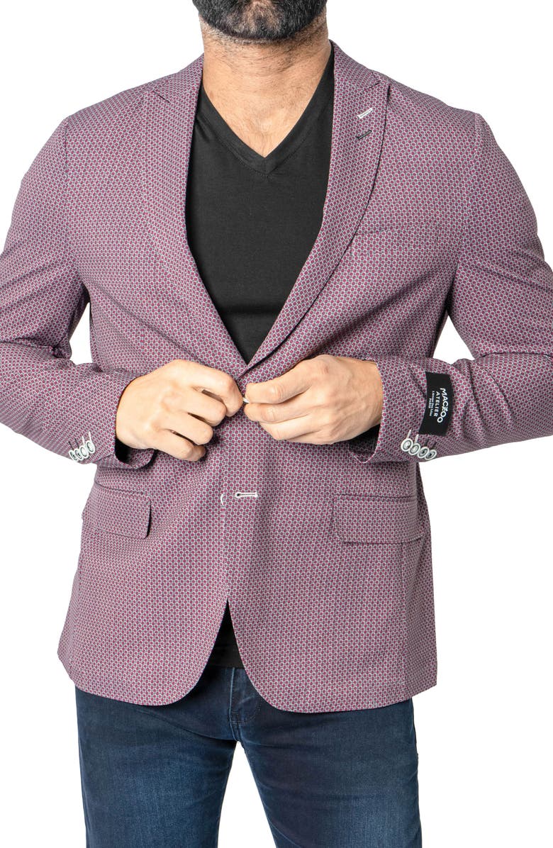 Maceoo Unconstructed French Rubies Red Blazer, Alternate, color, Red