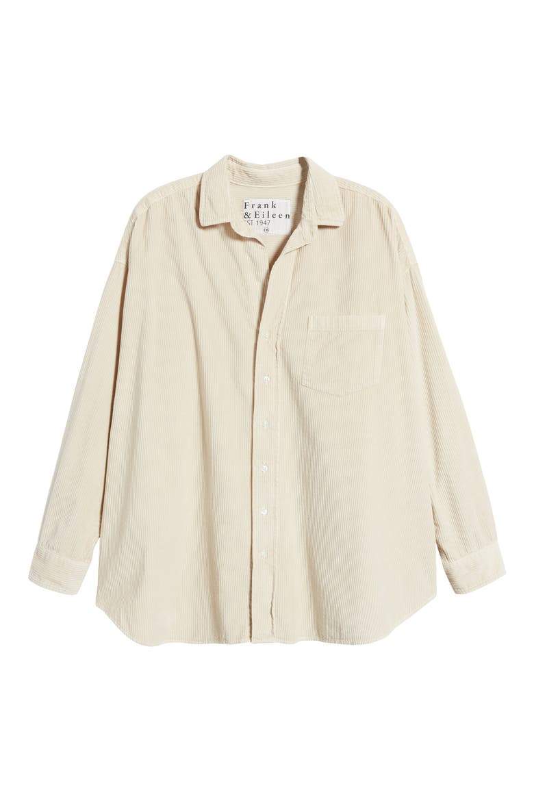 Shirley Oversize Button-Up Shirt, Alternate, color, VINTAGE WHITE