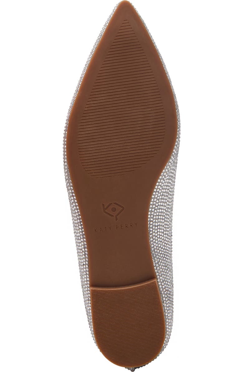 Katy Perry The Hollie Crystal Pointed Toe Ballet Flat, Alternate, color, Silver Multi