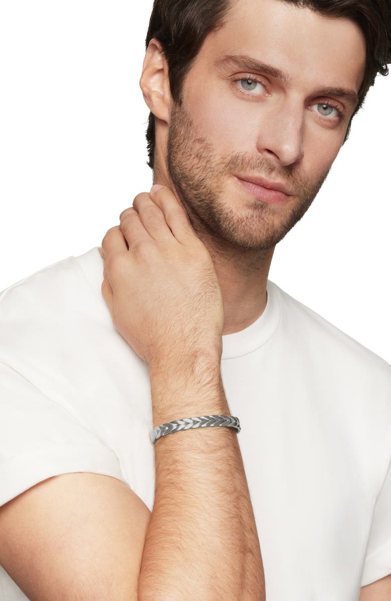 David Yurman Chevron Cuff Bracelet in Sterling Silver, 9mm, Alternate, color,