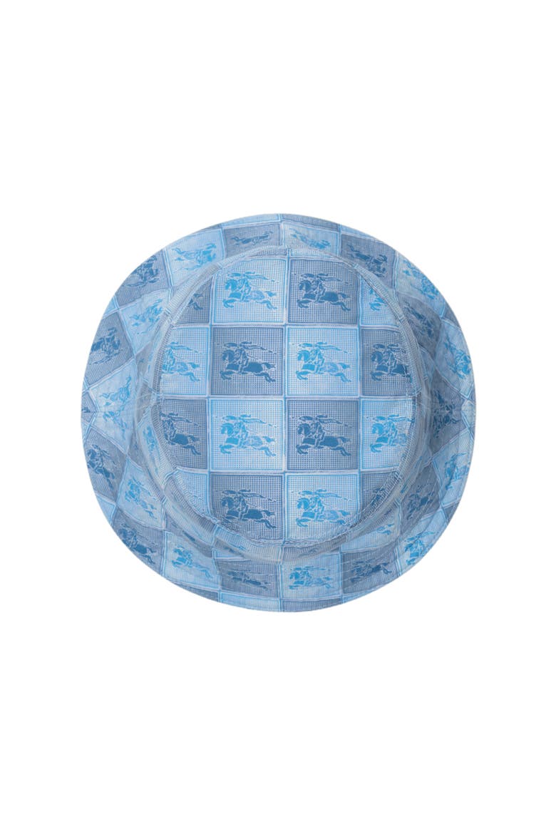 Kids' Knight Checkerboard Cotton Bucket Hat, Alternate, color, Cornflower blue