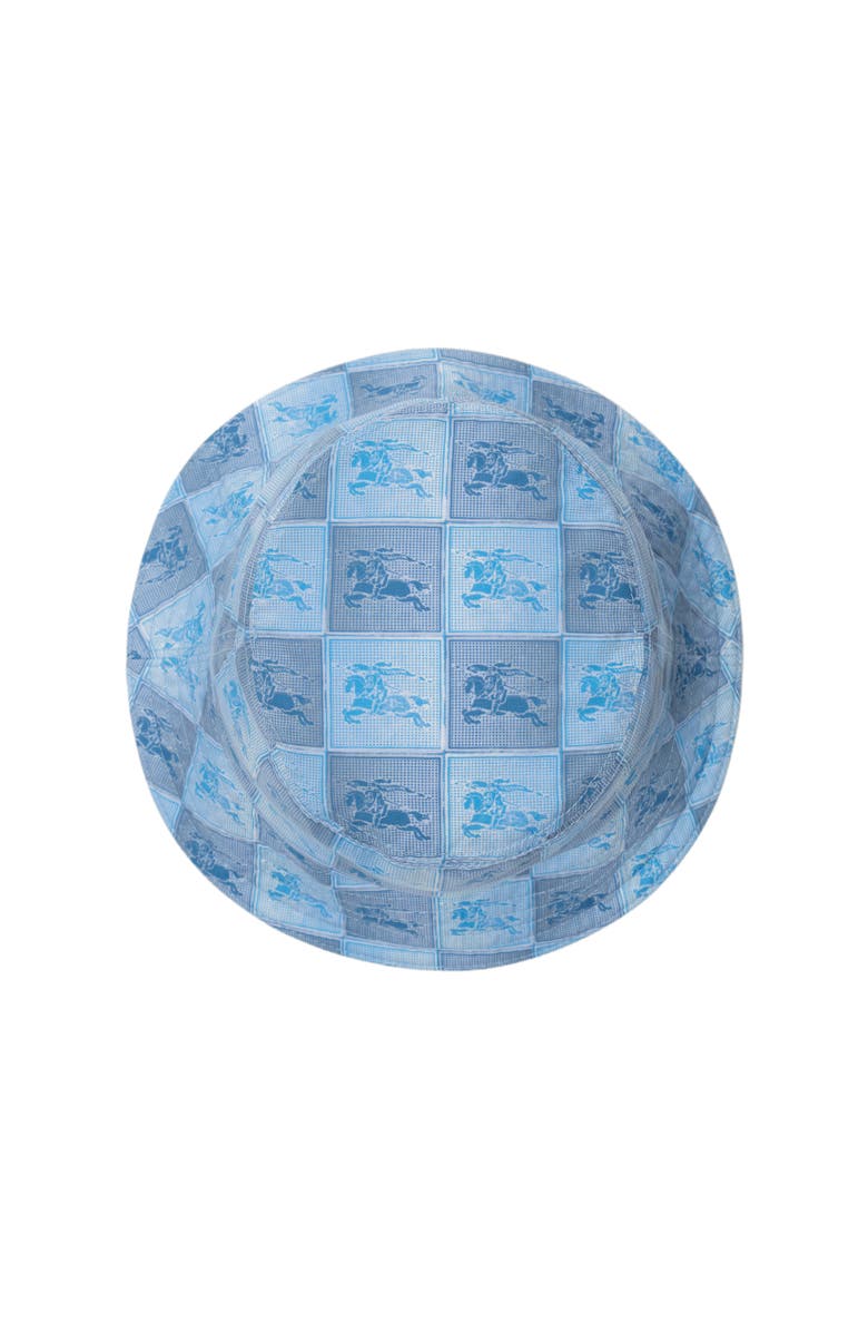 Burberry EKD Checkerboard  Cotton Bucket Hat, Alternate, color, Cornflower Blue
