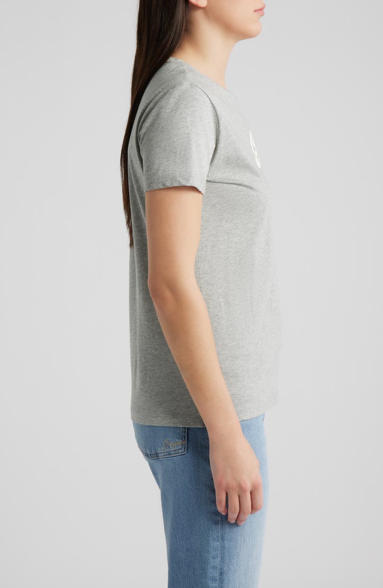 BOSS Orange Elove Short Sleeve Cotton T-Shirt, Alternate, color, Open Grey