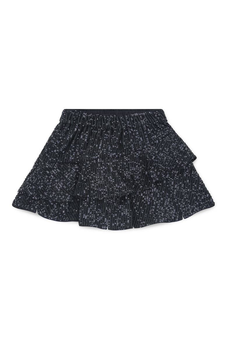 Kids' Tiered Sequin Skirt, Main, color, ANF ANTHRACITE