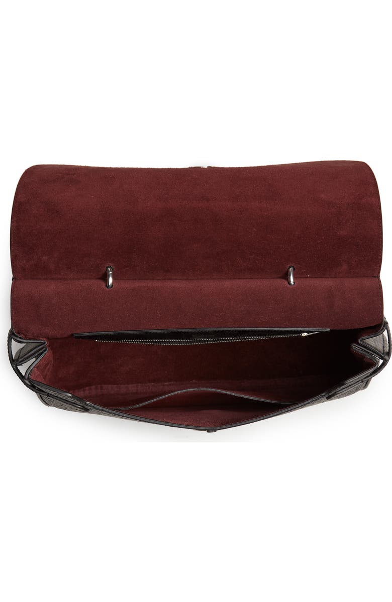 Mulberry Amberley Croc Embossed Leather Satchel, Alternate, color,