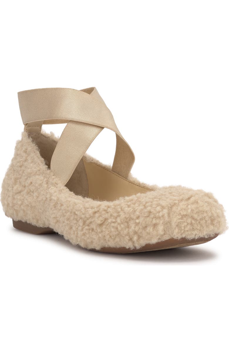 Jessica Simpson 'Mandalaye' Leather Flat, Main, color, Natural Brown