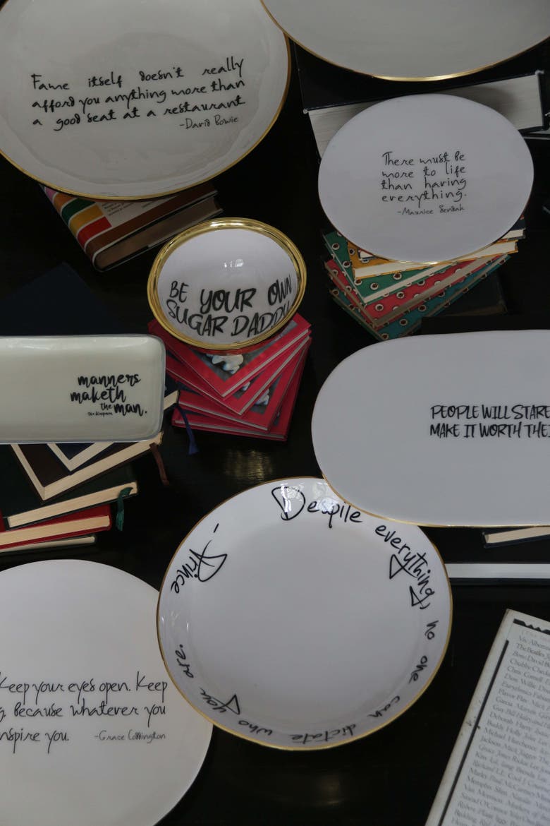 "There Must Be More to Life than Having Everything" Maurice Sendak - Plate with Quote, Alternate, color, White