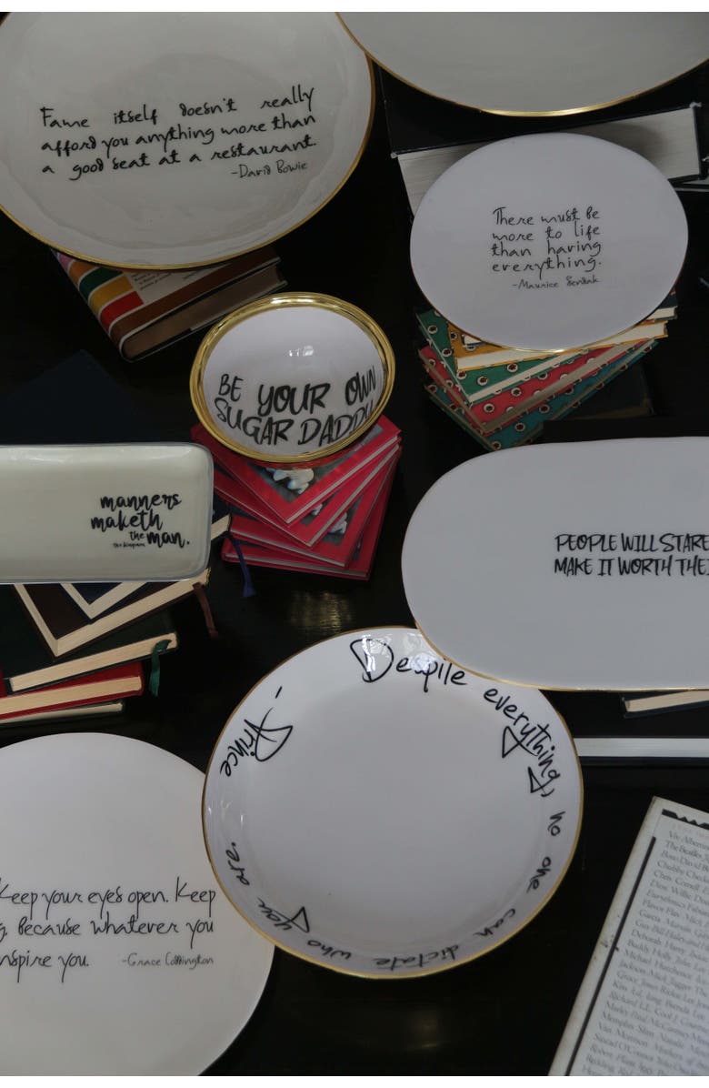 Lunares "There Must Be More to Life than Having Everything" Maurice Sendak - Plate with Quote, Alternate, color, White