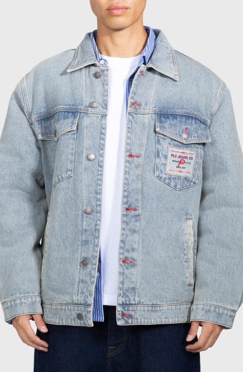 PLEASURES Park Insulated Denim Jacket, Main, color, Indigo