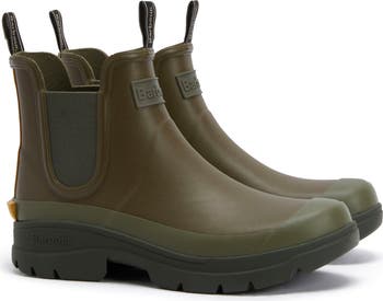 Barbour Nimbus Chelsea Rain Wellington Welly Boots Military Brown Rubber Sz 11 Mens NIMBUS wellington boots / Military brown-Black | Tops  main image 4
