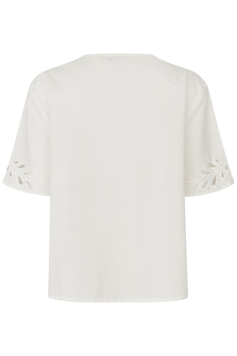 MaDyselle Cutwork Detail Blouse, Alternate, color, White