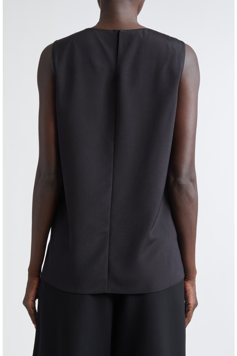 Adela Sleeveless Stretch Silk Blouse, Alternate, color, BLACK