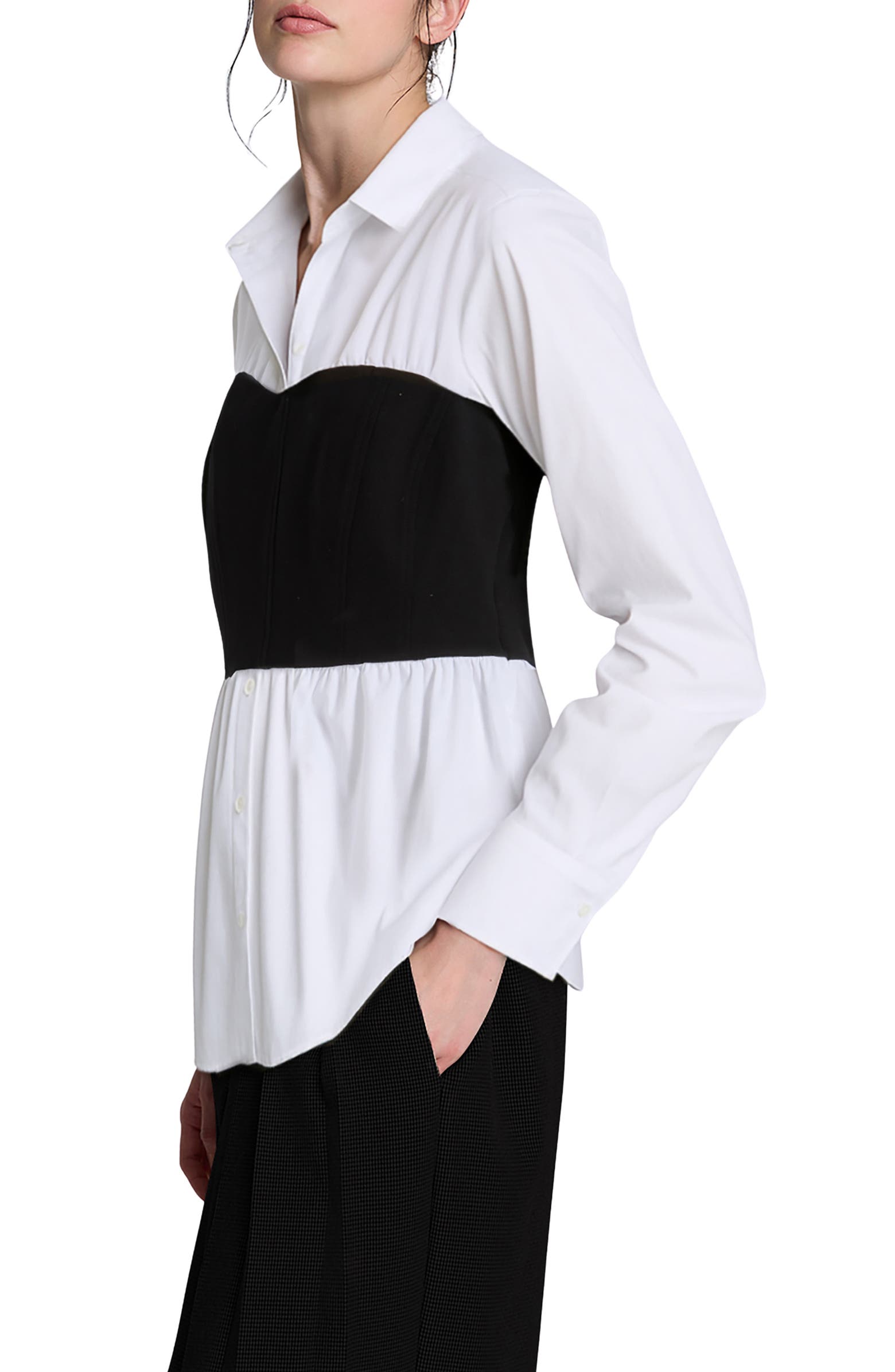 Kenneth Cole Bustier Poplin Shirt | Nordstromrack