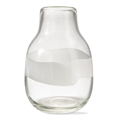 Tag Headlands Large Decorative Vase White Multi Glass Perfect Use In Transparent