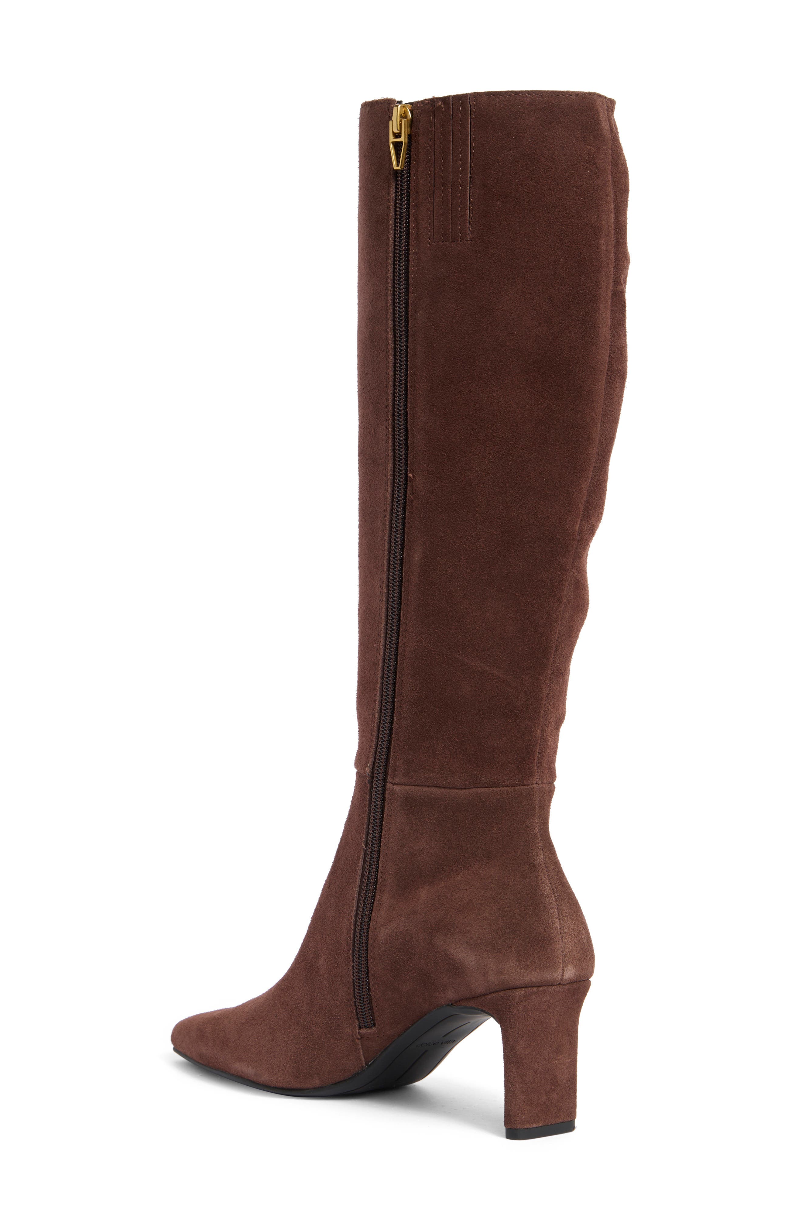 Dolce Vita Gannon Knee High Boot, Alternate, color, Mahogany Suede