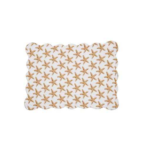 C & F Home C&f Home Sandbridge Stars Placemats Set Of 6 In White