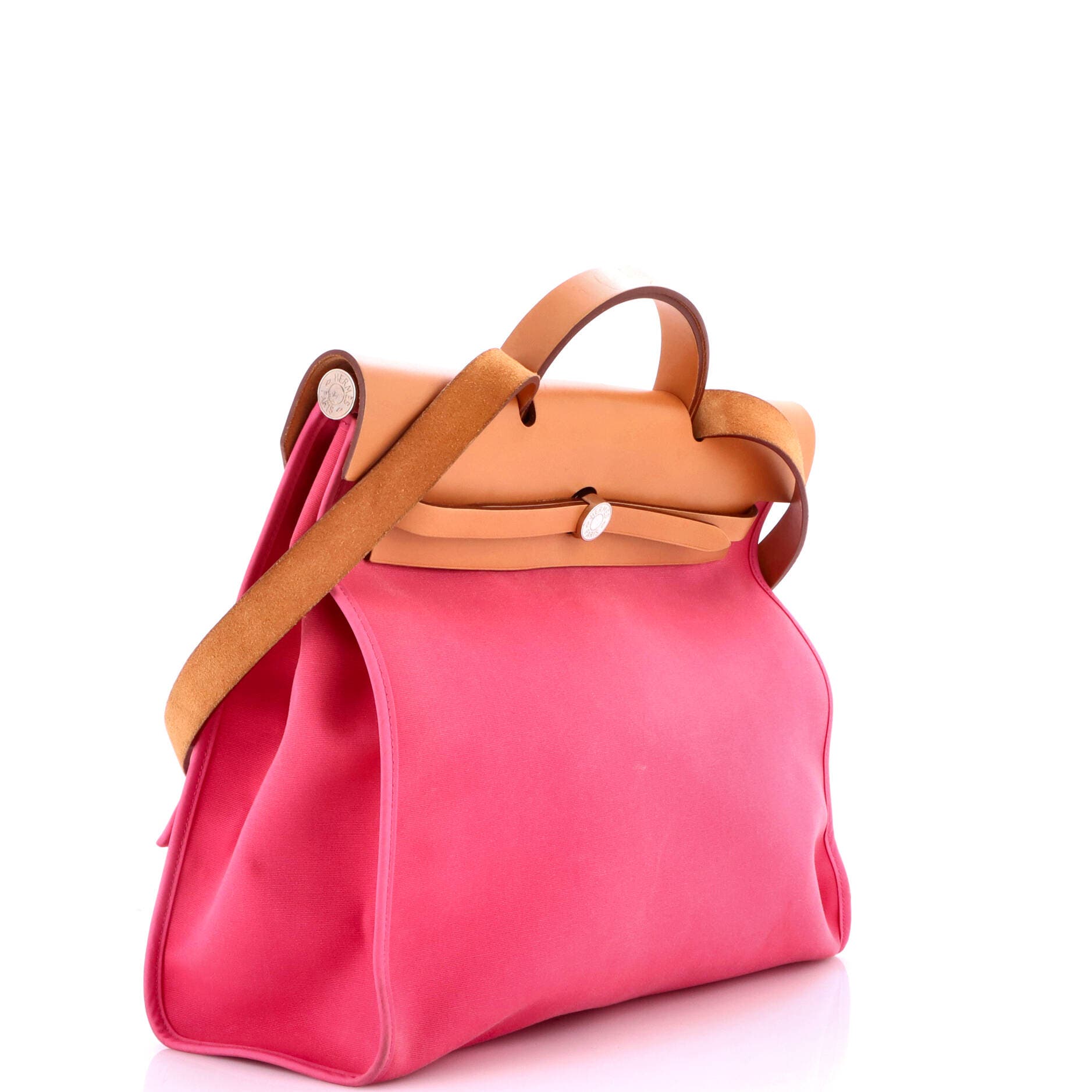 Herbag Zip Leather and Toile 39, Alternate, color, Pink