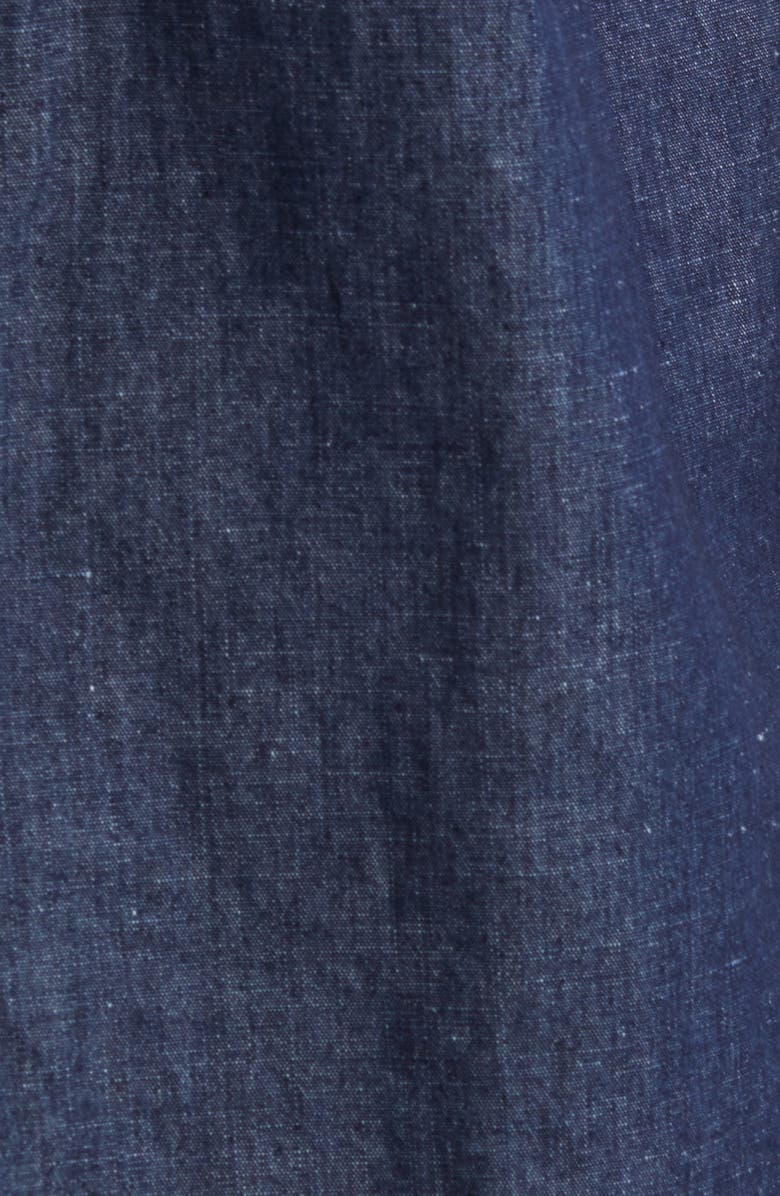 Dickies Beavertown Short Sleeve Chambray Hemp Blend Button-Up Shirt, Alternate, color, 