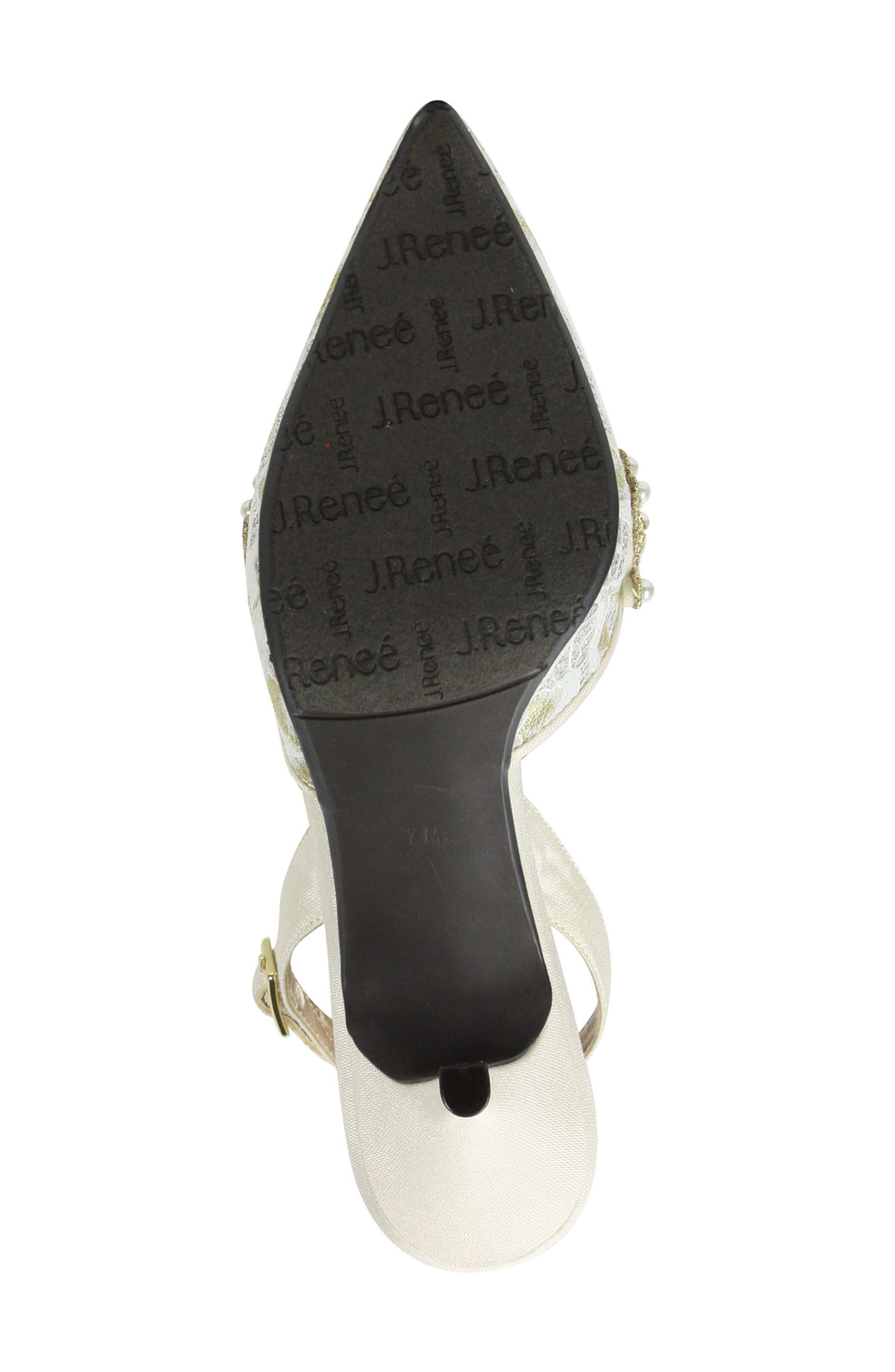 Desdemona Pointed Toe Pump, Alternate, color, IVORY/ WHITE FABRIC