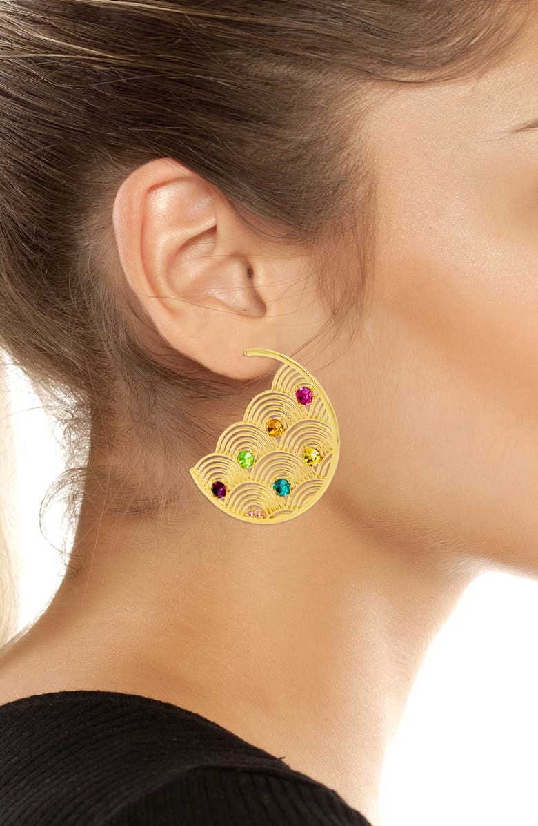 Kurt Geiger London Southbank Disc Hoop Earrings, Alternate, color, Multi