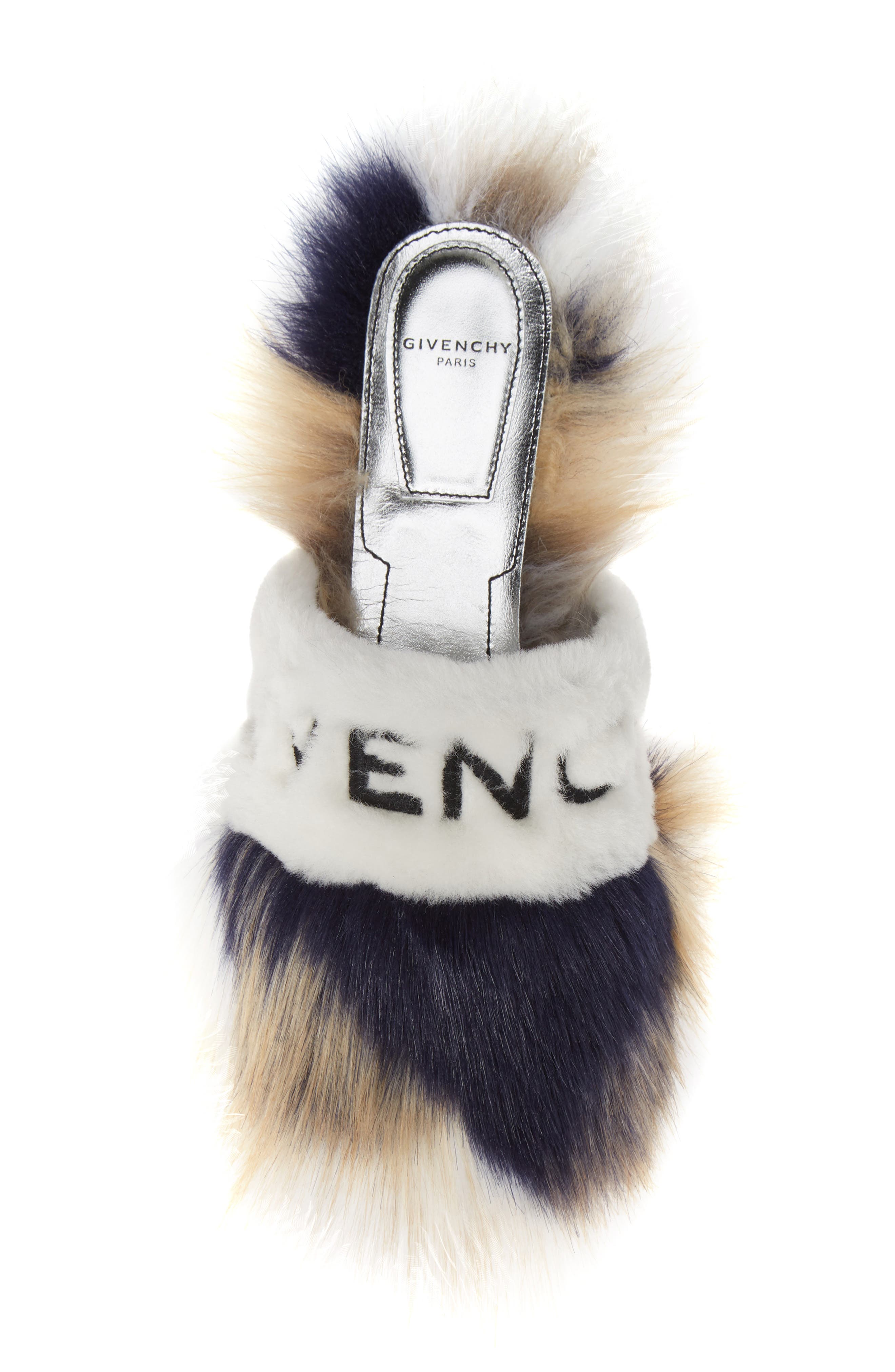 Givenchy Bedford Genuine Shearling Flat Mule, Alternate, color, 