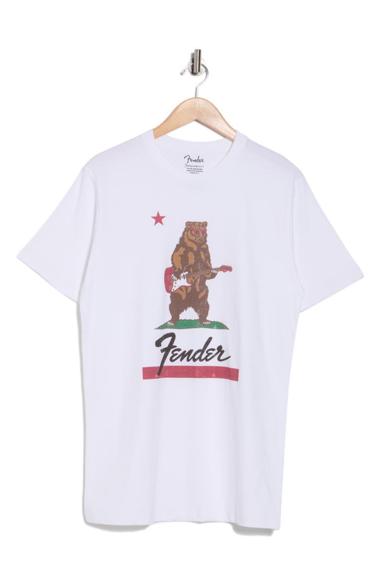 American Needle Fender Bear Graphic T-Shirt, Alternate, color, White