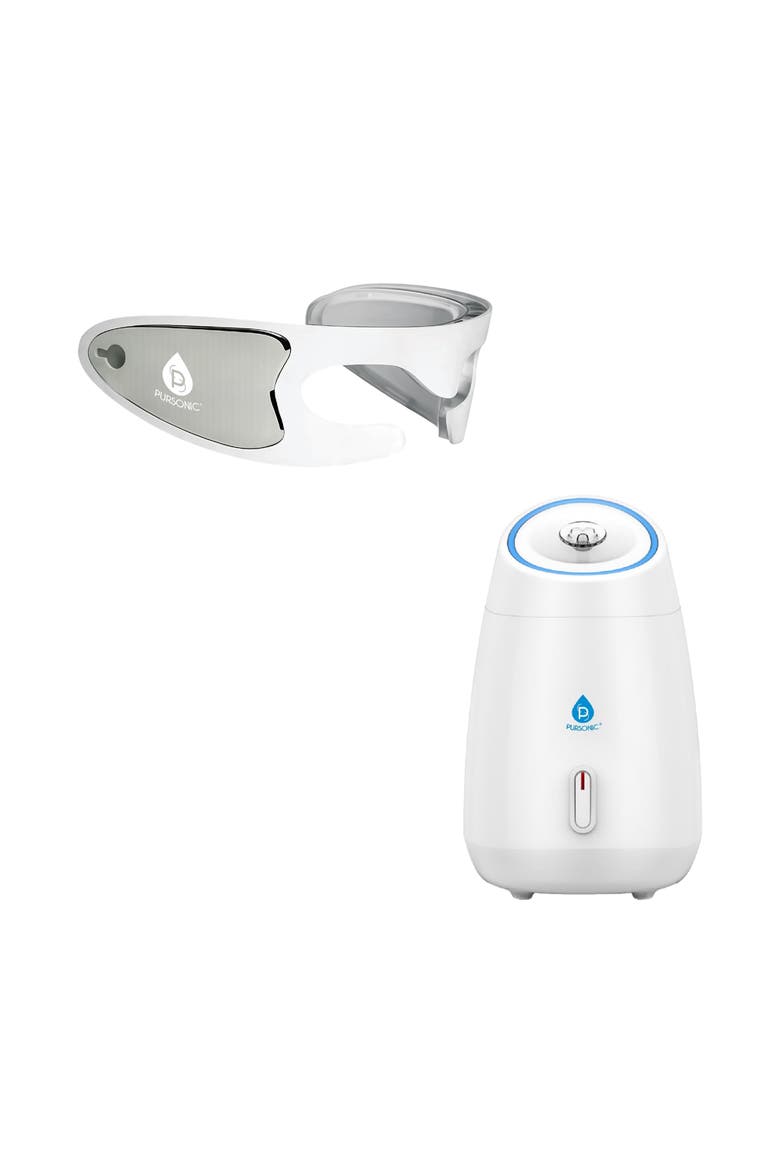 Radiant Renewal Duo Facial Steamer & Light Therapy Eye Mask, Main, color, White