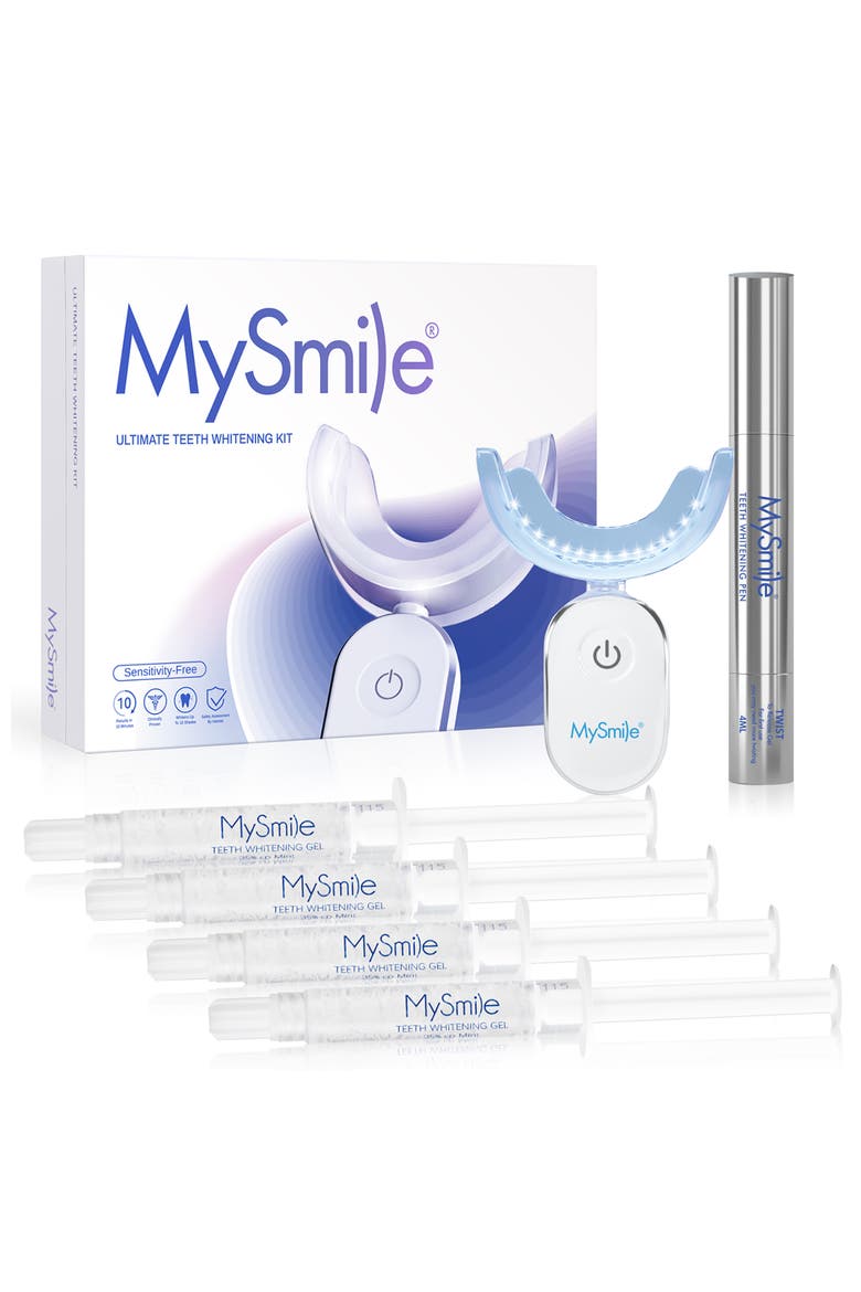 Premium 10 Min Teeth Whitening Kit with 28 LED Light, 35% CP Teeth Whitening Gel, Main, color, White