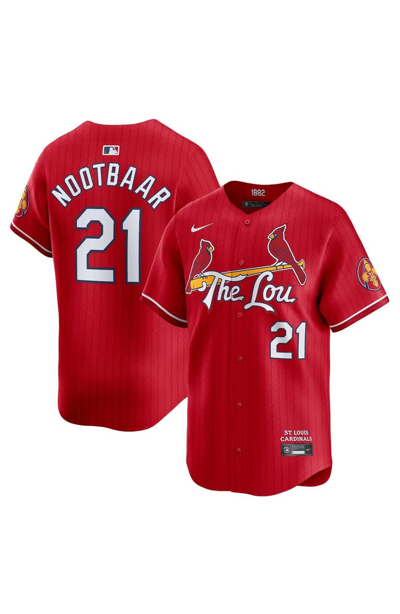 Nike Men's Nike Lars Nootbaar Red St. Louis Cardinals City Connect Limited Jersey, Alternate, color, Red