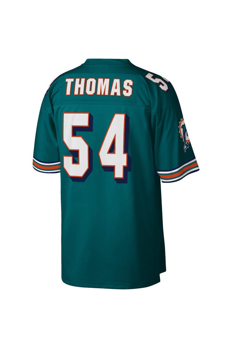 Men's Mitchell & Ness Zach Thomas Aqua Miami Dolphins Legacy Replica Jersey, Alternate, color, Aqua