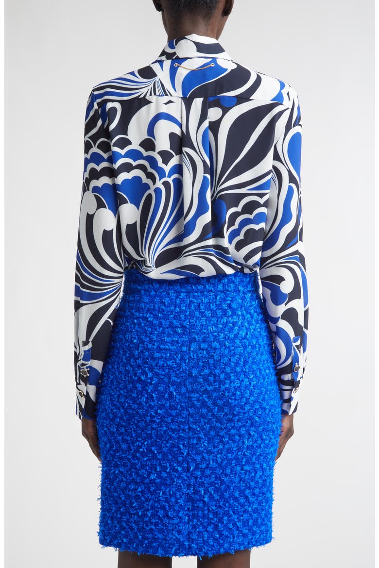 Midcentury Scroll Button-Up Shirt, Alternate, color, MIDNIGHT/ WHITE/ COBALT MULTI