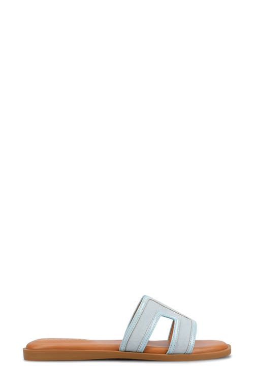 Journee Collection Primah Slide Sandal In Light Blue