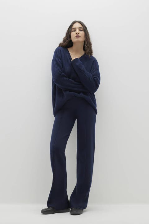 Campbell Ribbed Crewneck Cashmere Sweater