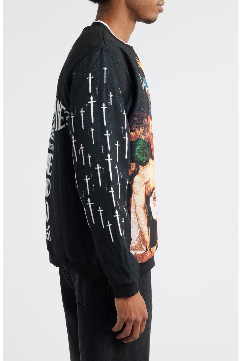 Entombment Crewneck Sweatshirt, Alternate, color, BLACK