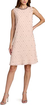 Mac Duggal Beaded Sleeveless Shift Mini Dress