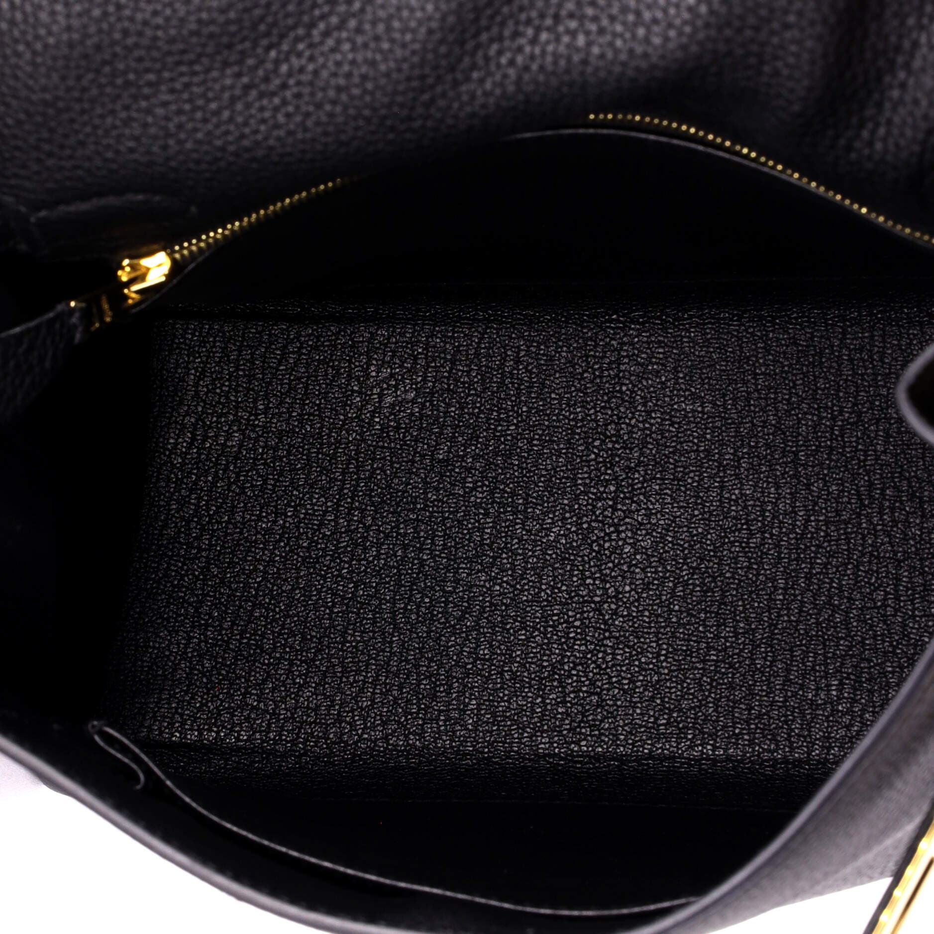 Pre-Owned Hermes Kelly Handbag Black Togo with Gold Hardware 25, Alternate, color, Noir